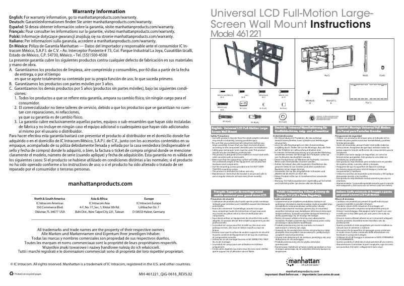 First page image of the manual for 461221