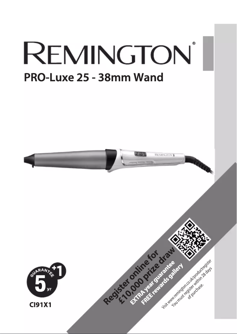 Page 1 of the manual User Manual Remington PRO-Luxe 25
