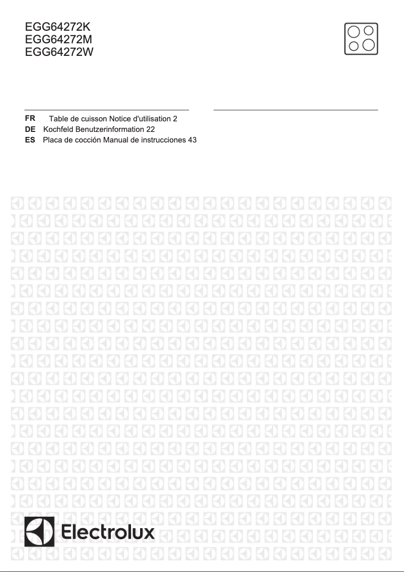 Page 1 of the manual User Manual Electrolux EGG64272M