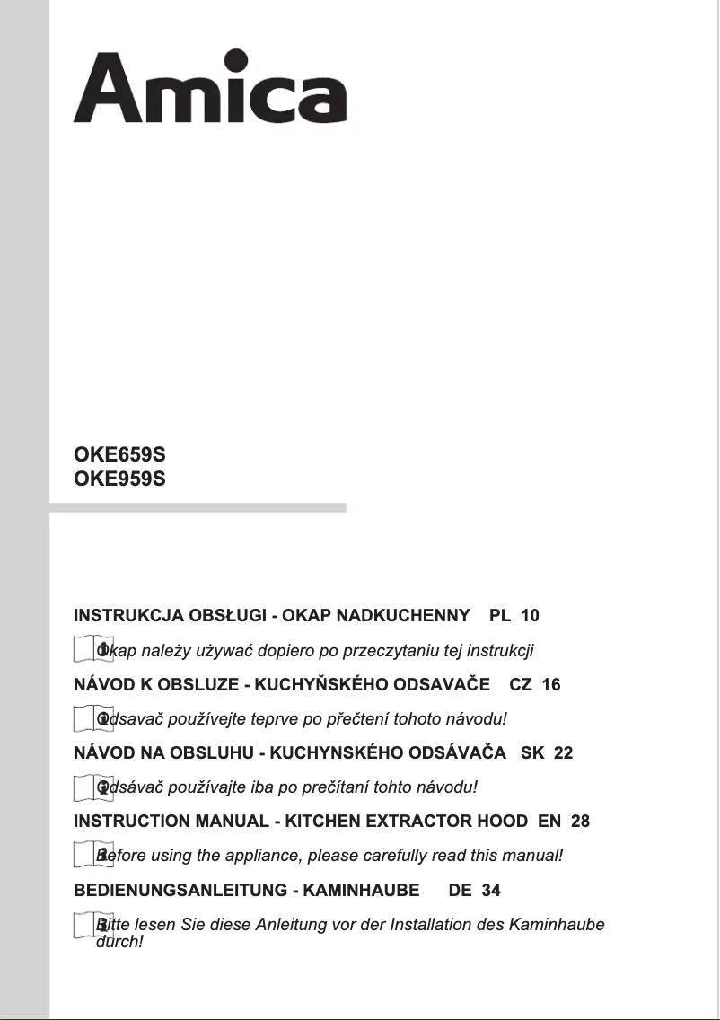 Page 1 of the manual User Manual Amica OKE659S