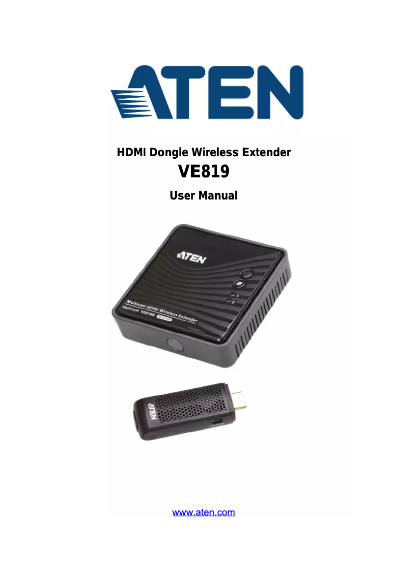 Page 1 de la notice Manuel utilisateur ATen VE819T
