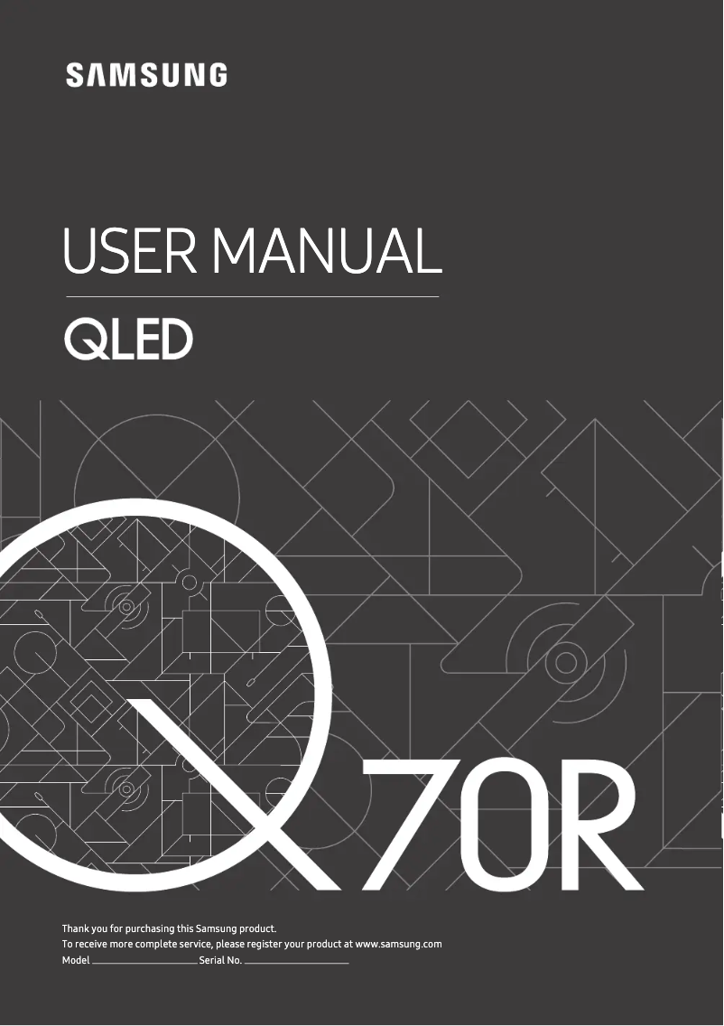 First page image of the manual for GQ49Q70RGT