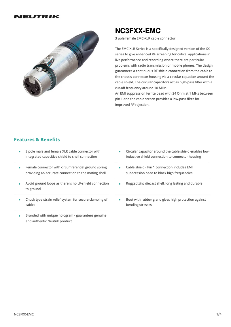 First page image of the manual for NC3FXX-EMC