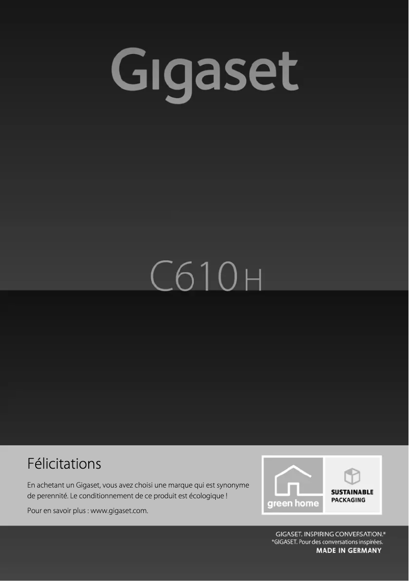 Page 1 of the manual User Manual Gigaset C610H