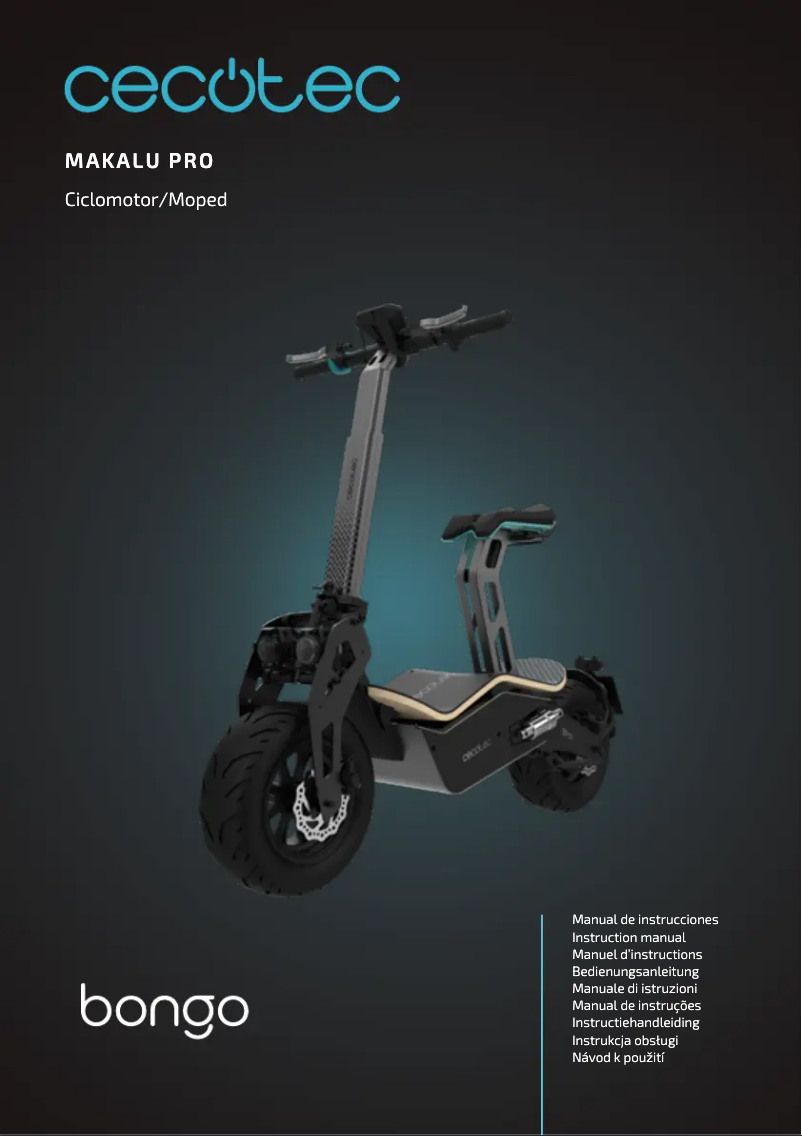 Page 1 of the manual User Manual Cecotec Makalu Pro
