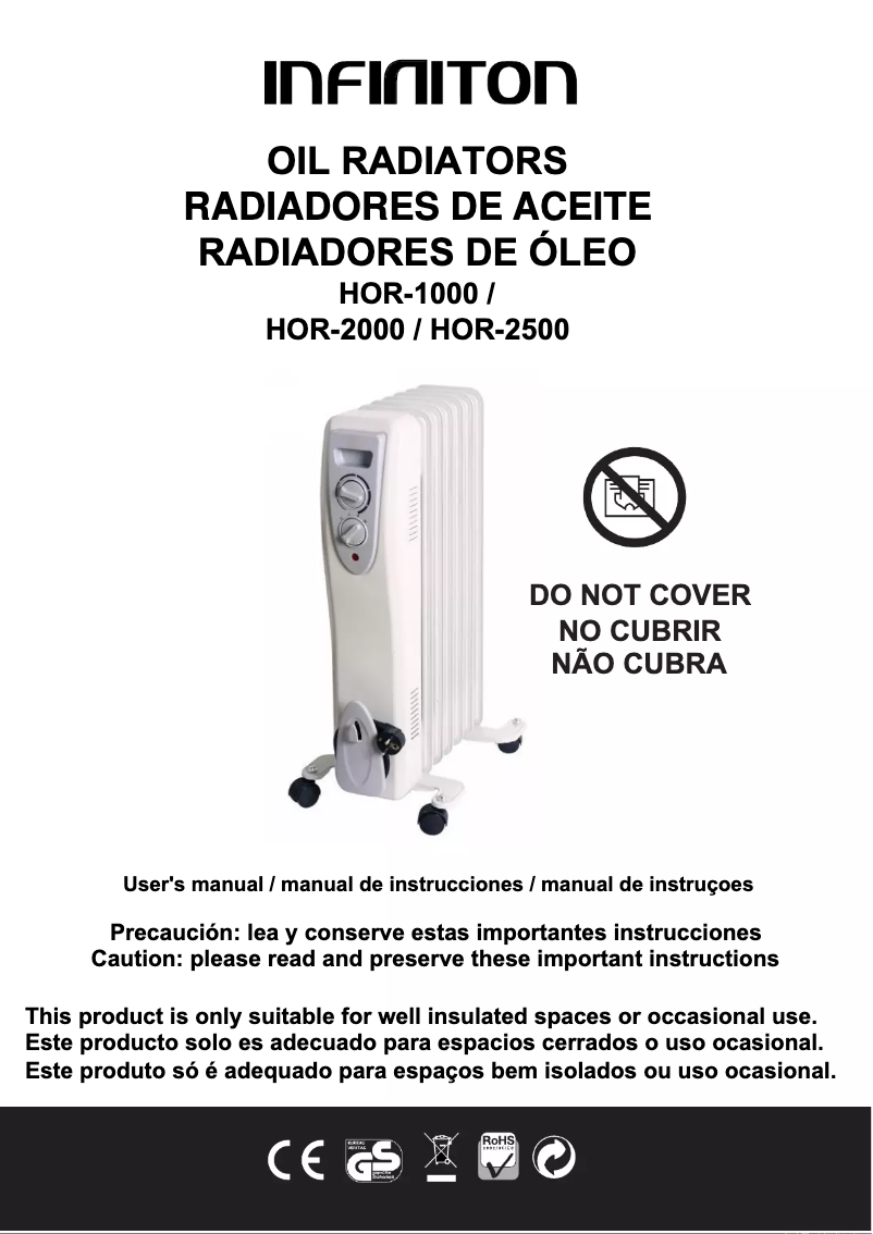 First page image of the manual for HOR-1000