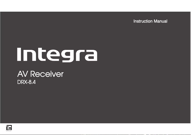 Page 1 of the manual User Manual Integra DRX-8.4