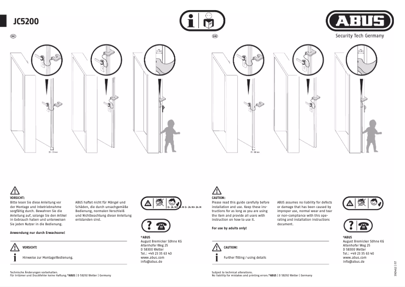 Image de la première page du manuel de l'appareil JC5200
