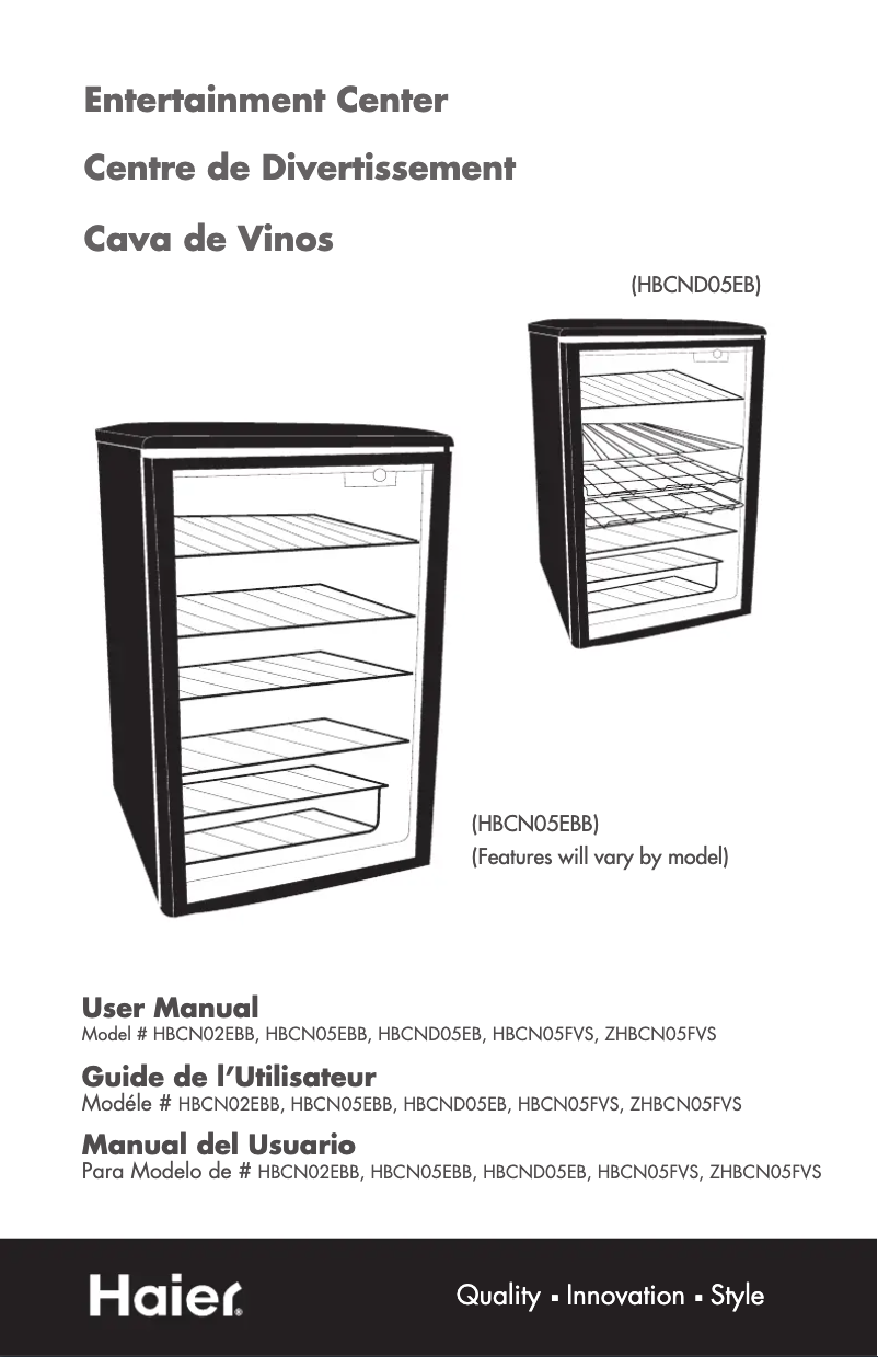 Page 1 of the manual User Manual Haier HBCN02EB
