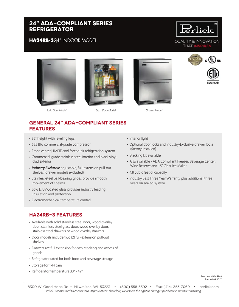 First page image of the manual for HA24RB-3-4