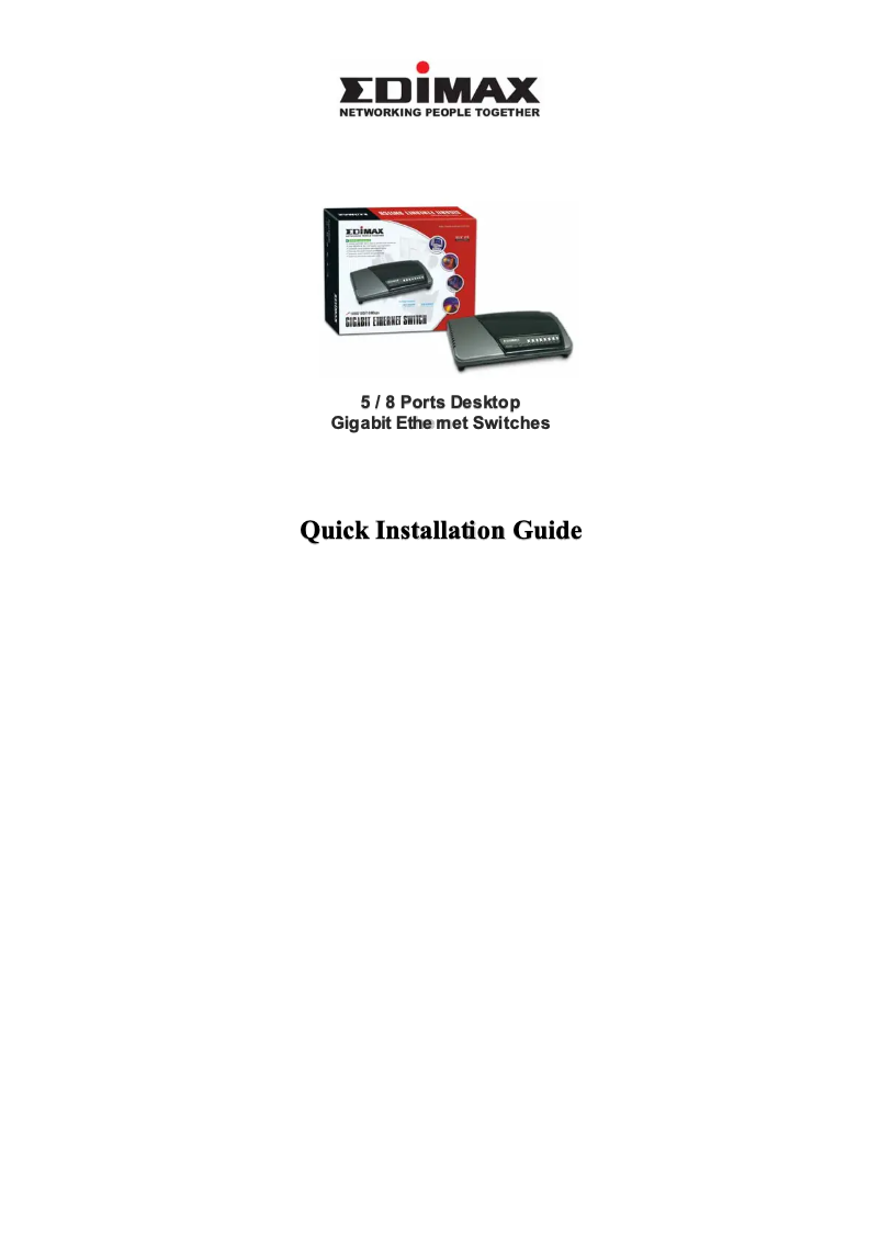 Page 1 of the manual User Manual Edimax ES-5500P