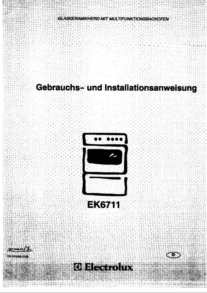 Page 1 of the manual User Manual Electrolux EK 6711 w