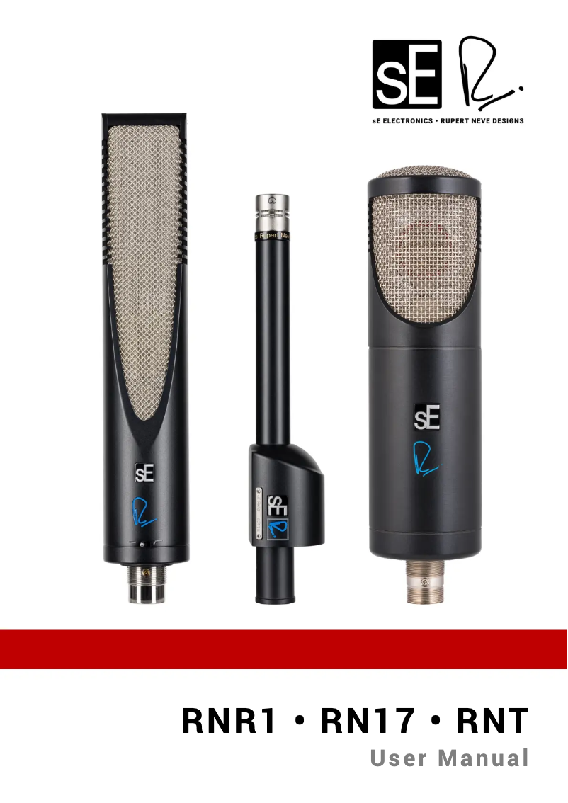 Page 1 of the manual User Manual SE Electronics RNR1
