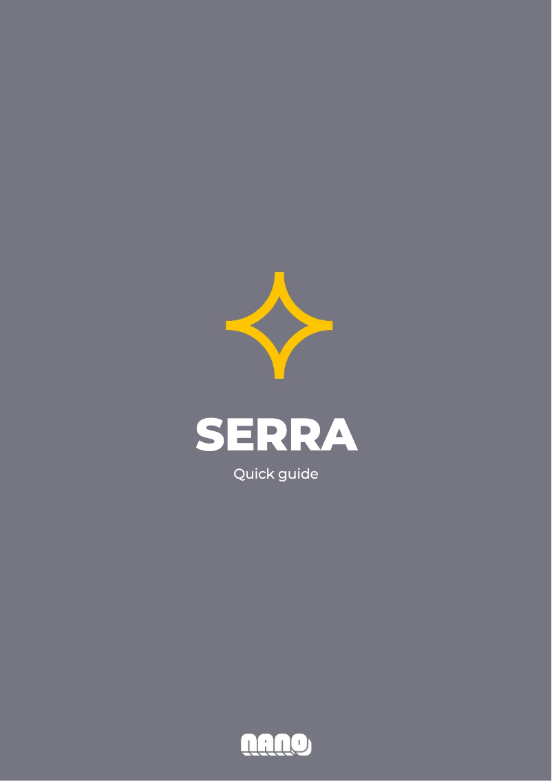 First page image of the manual for Serra