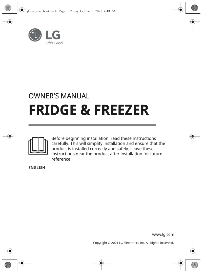 First page image of the manual for GS65WPPK