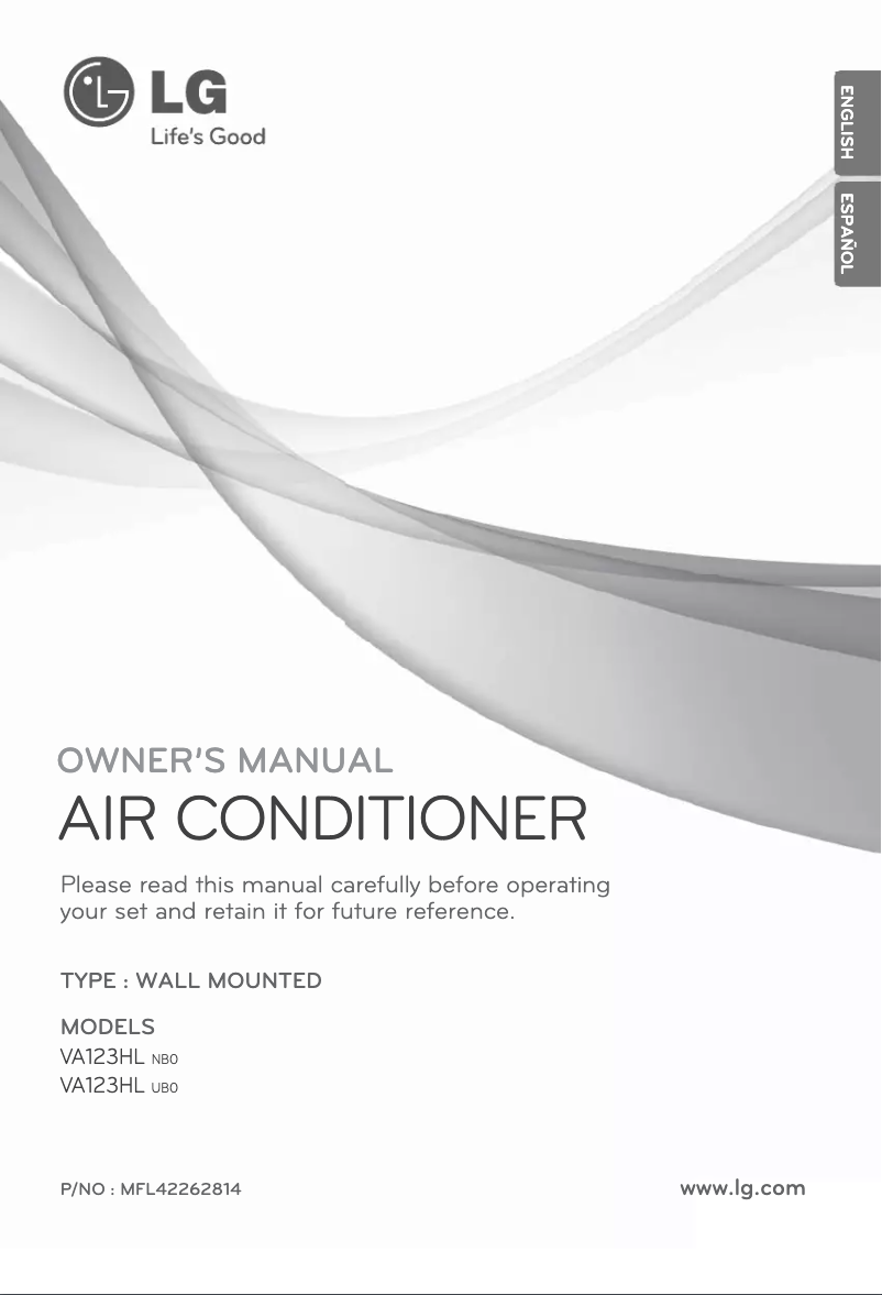 First page image of the manual for VA123HL