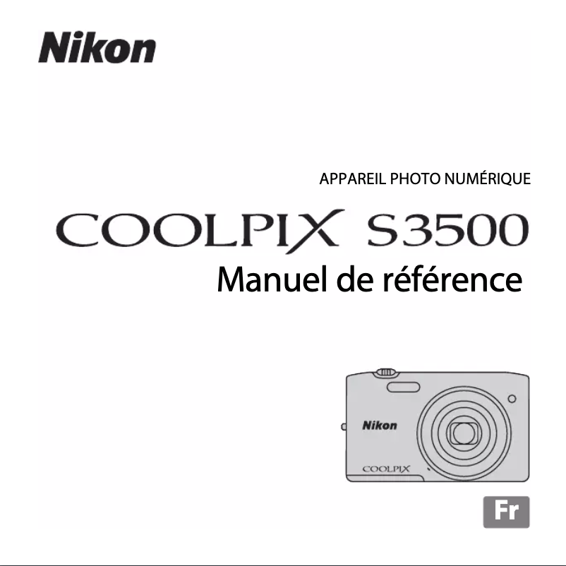 First page image of the manual for Coolpix S3500