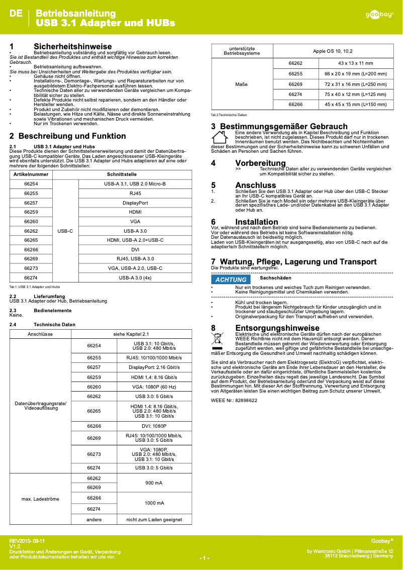 First page image of the manual for 66255