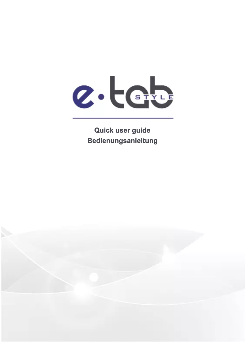 Page 1 of the manual User Manual Microtech e-tab Style