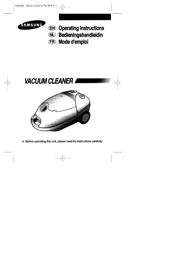 Page 1 of the manual User Manual Samsung VC-7415V