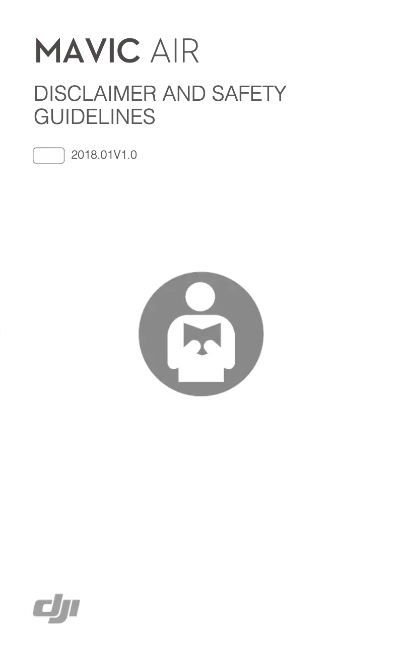 First page image of the manual for Mavic Air