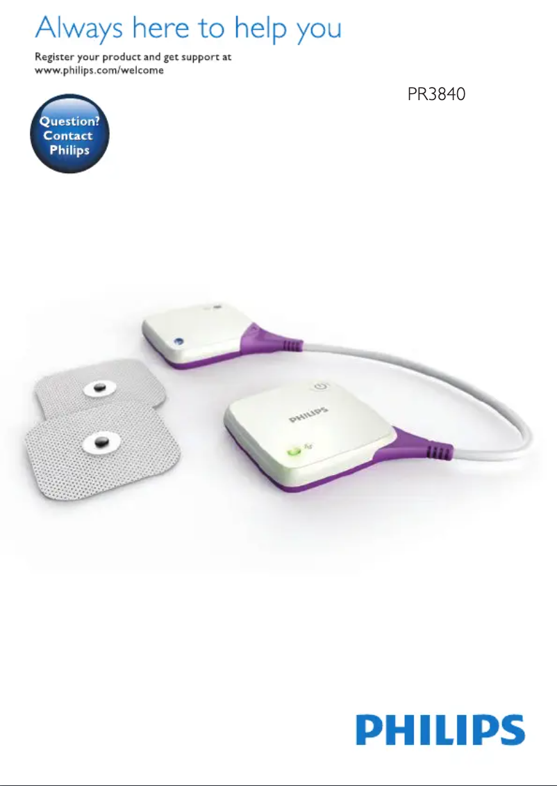 Page 1 of the manual User Manual Philips PulseRelief PR3840