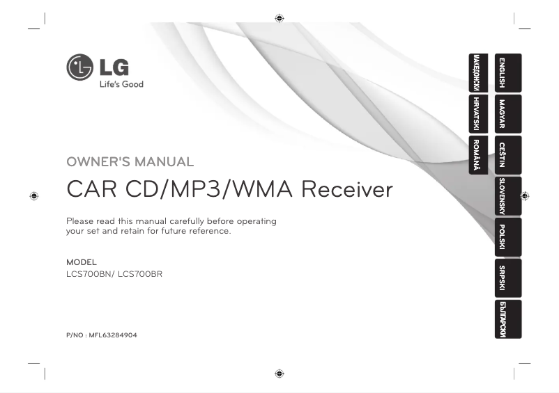 First page image of the manual for LCS700BRS