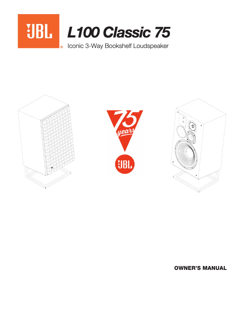 Page 1 of the manual User Manual JBL L100 Classic 75
