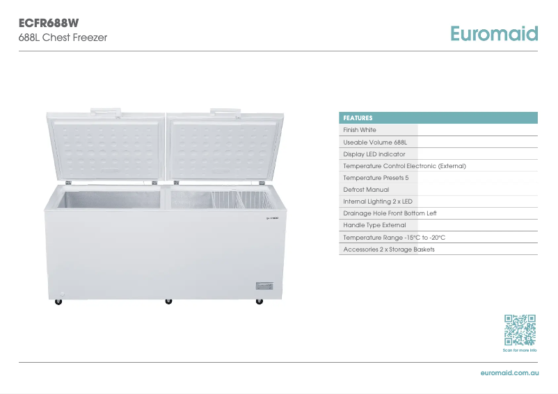 First page image of the manual for ECFR688W