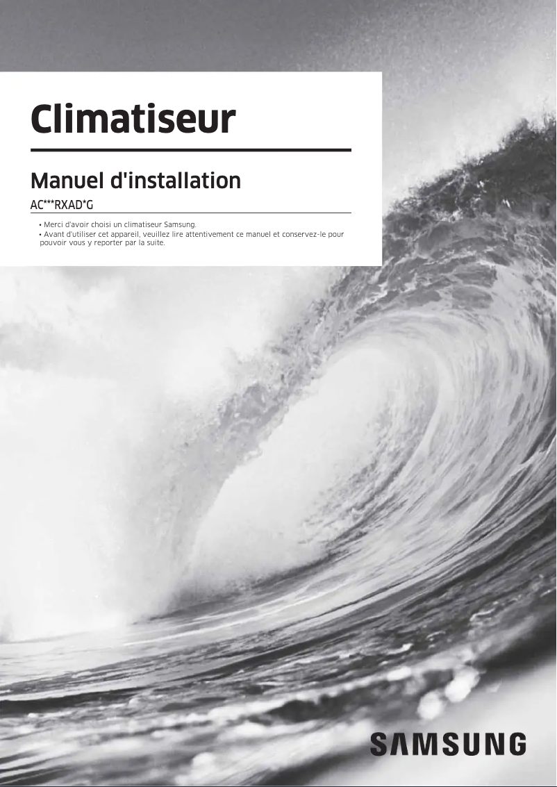 First page image of the manual for AC120RXADNG