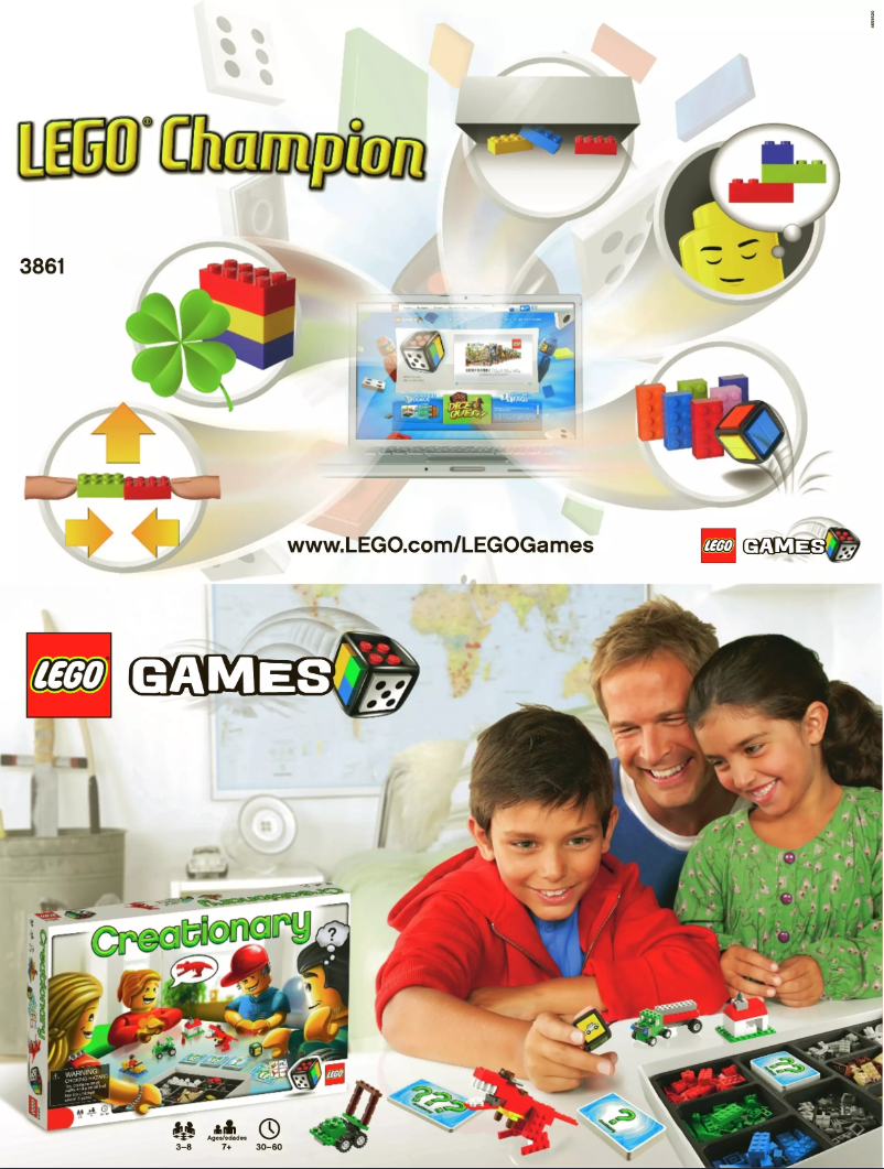 Page 1 of the manual User Manual Lego Games 3861