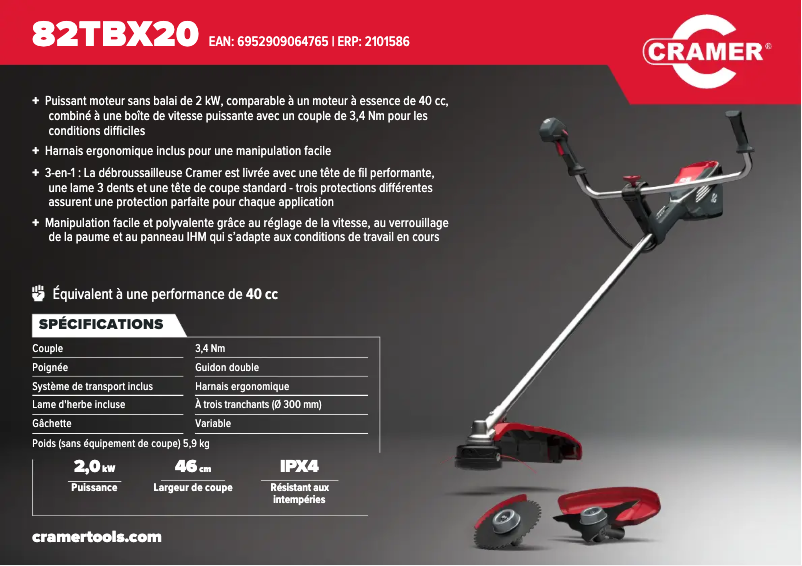 Page 1 of the manual User Manual Cramer 82TBX20