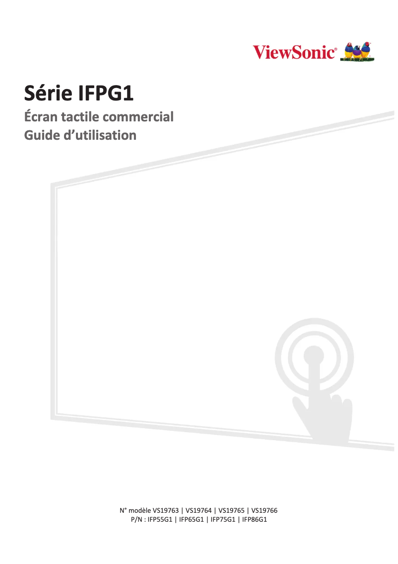 Image de la première page du manuel de l'appareil ViewBoard IFP55G1