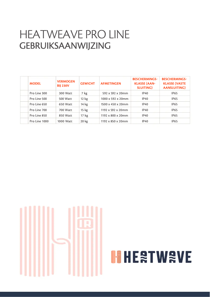 First page image of the manual for Pro-Line 1000