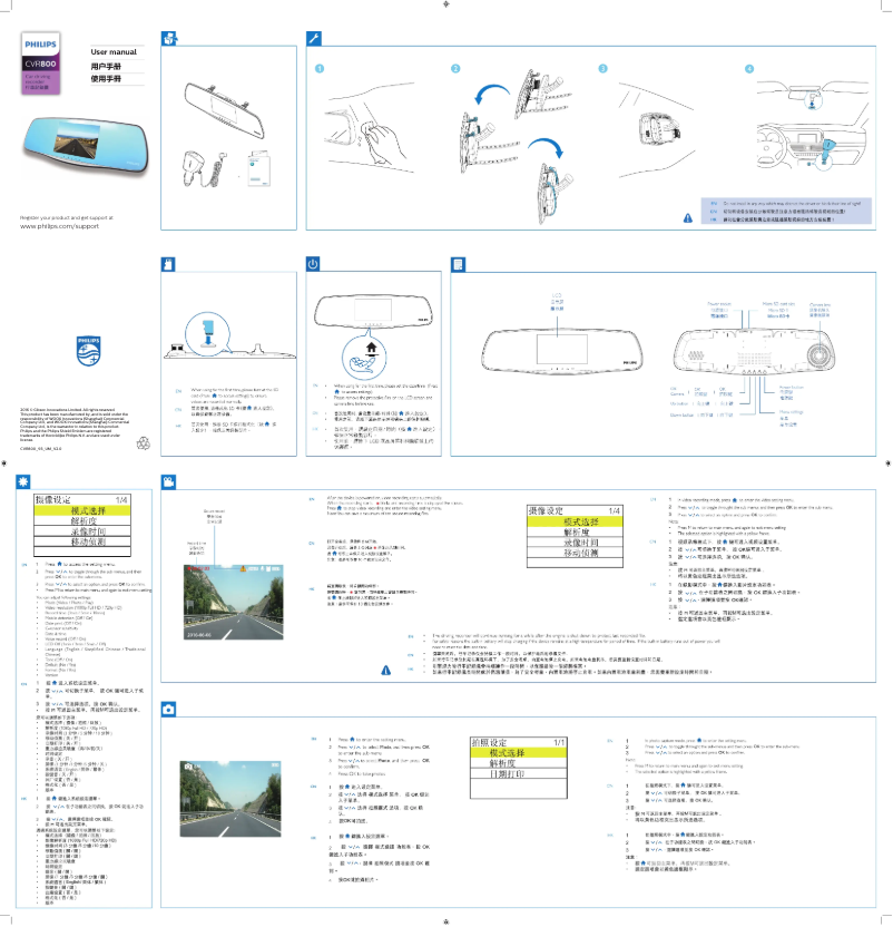 Page 1 of the manual User Manual Philips CVR800