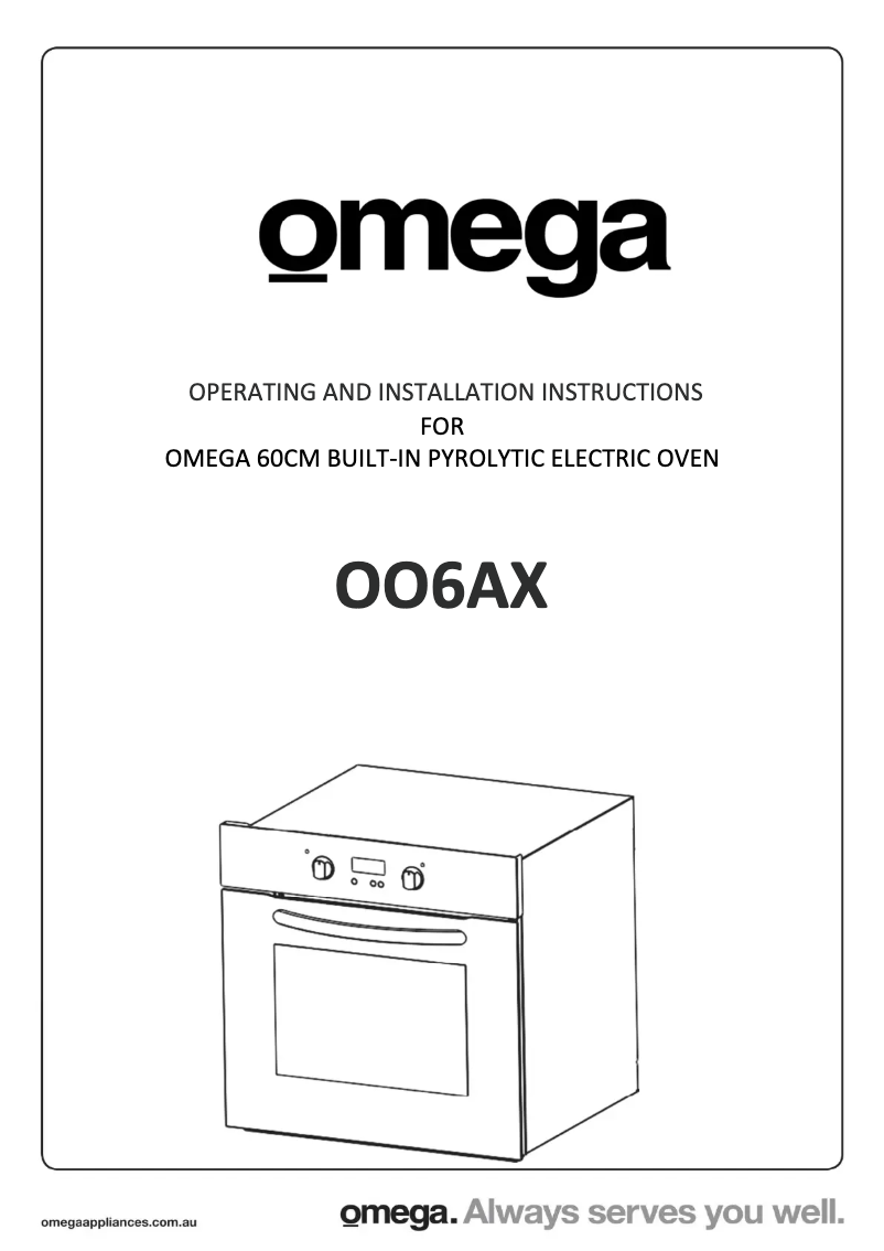First page image of the manual for OO6AX