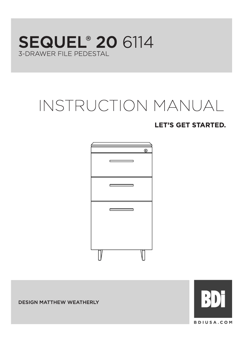 First page image of the manual for Sequel 20 6114