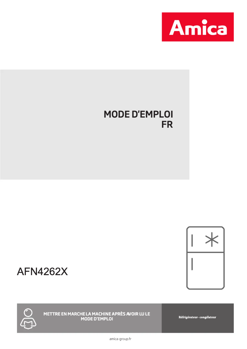 Page 1 of the manual User Manual Amica AFN4262X