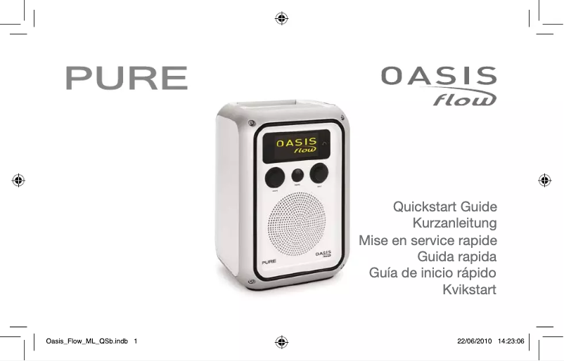 First page image of the manual for Oasis Flow