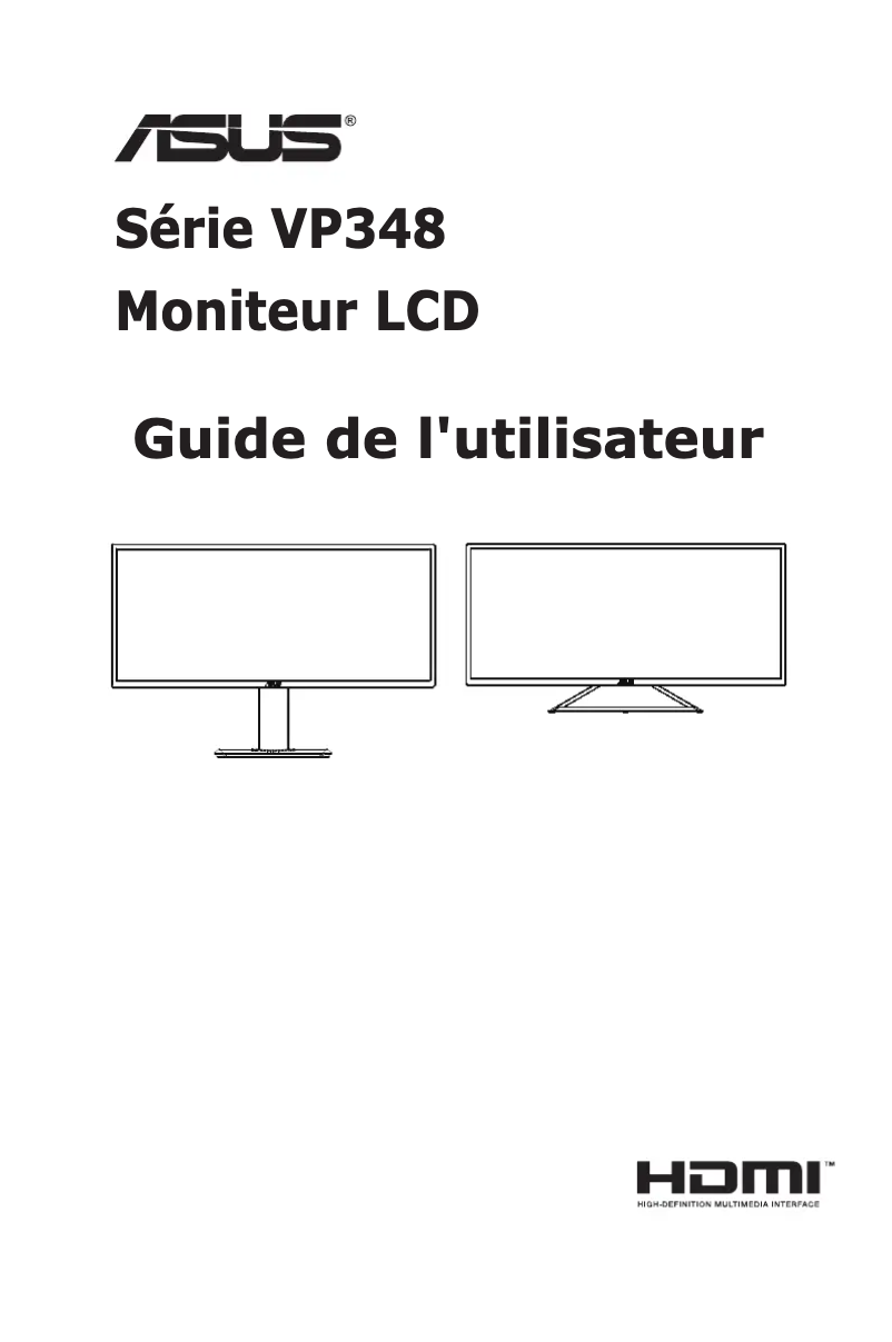 Page 1 of the manual User Manual Asus VP348QG