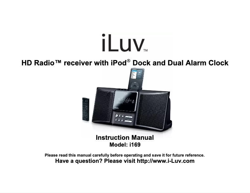 First page image of the manual for i169