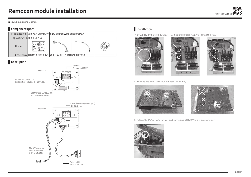 Page 1 of the manual User Manual Samsung MIM-R10N