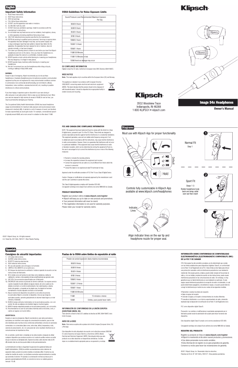 First page image of the manual for Image S4A