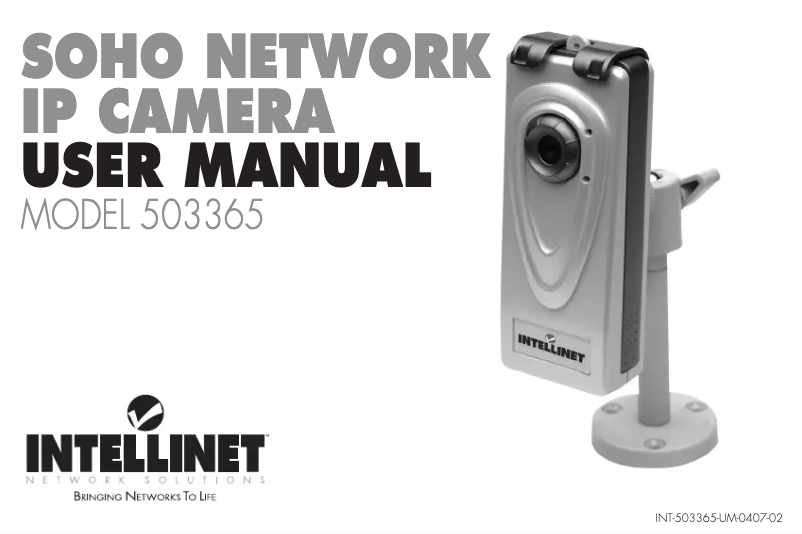 First page image of the manual for SOHO Network Camera 503365