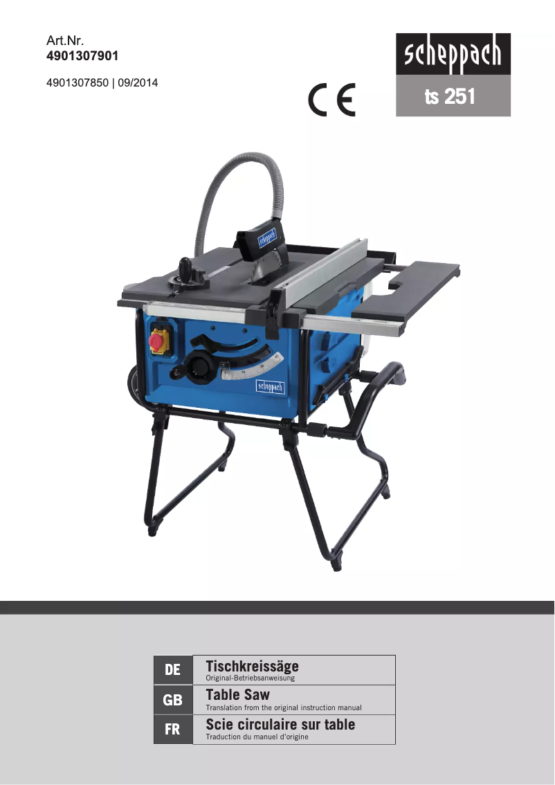 First page image of the manual for Ts 251