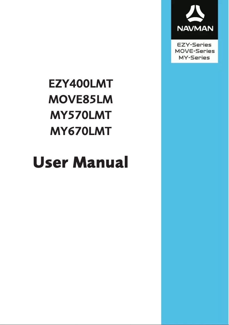 Page 1 of the manual User Manual Navman EZY400LMT