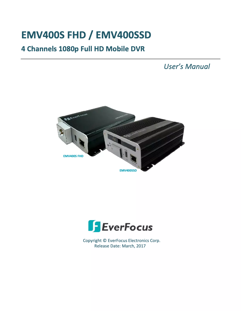 First page image of the manual for EMV400SSD