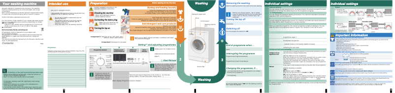 Page 1 of the manual Use and Maintenance Manual Siemens WM12E465BY
