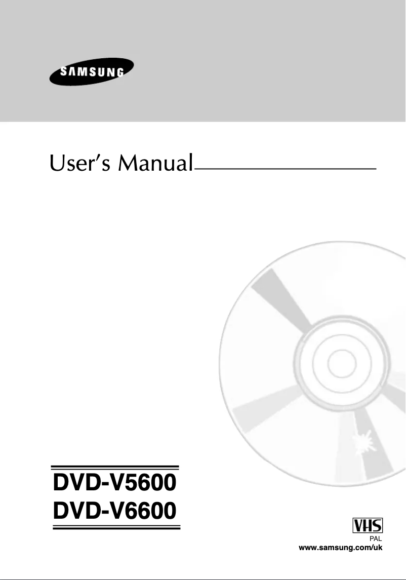 First page image of the manual for DVD-V5600