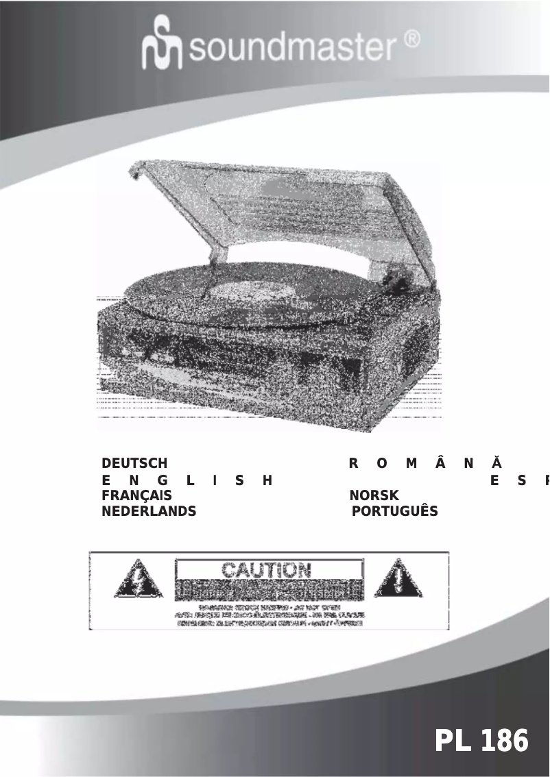 First page image of the manual for PL 186